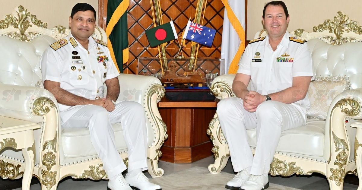 নৌবাহিনী প্রধানের সঙ্গে অস্ট্রেলিয়ান নৌবাহিনীর কমোডর ফ্লোটিলার সৌজন্য সাক্ষাৎ